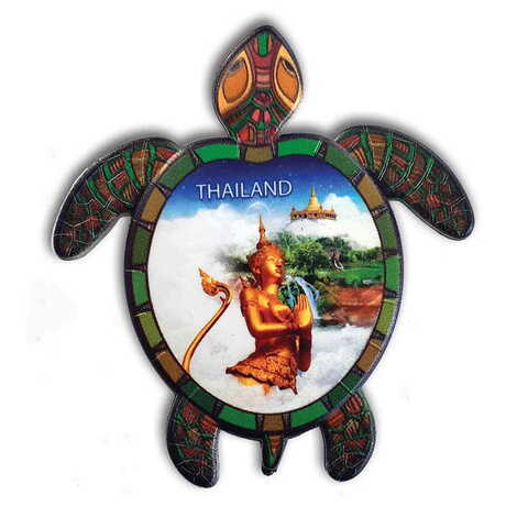 Customazible Customised UV Printed Plastic Base Turtle Shaped Fridge Magnet 80x74 mm - 1