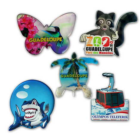 Customazible Epoxy Dome Cut Out Special Shape Souvenir Fridge Magnet