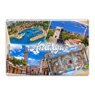 Customazible Epoxy Dome Rectangular Souvenir Fridge Magnet 95x65 mm - Myros