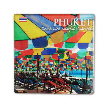 Customazible Epoxy Dome Square Souvenir Fridge Magnet 80x80 mm - Myros