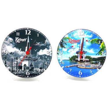 Customazible Epoxy Wall Clock Home Decoration 20 Cm - Thumbnail