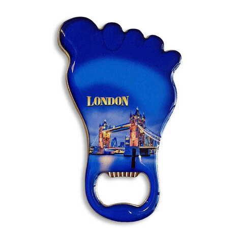 Customazible Foot Shaped Metal Magnetic Bottle Opener 100x59 mm - 1