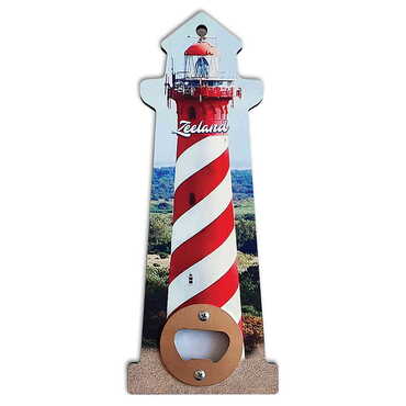 Myros - Customazible Lighthouse Shaped Printed MDF Wooden Bottle Opener 188x77 mm