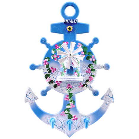 Customazible Marine Themed Anchor Keychain Hanger