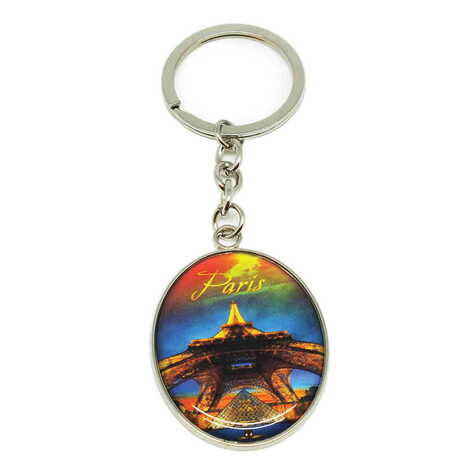 Customazible Metal Oval Keychain 35x105 mm - 1