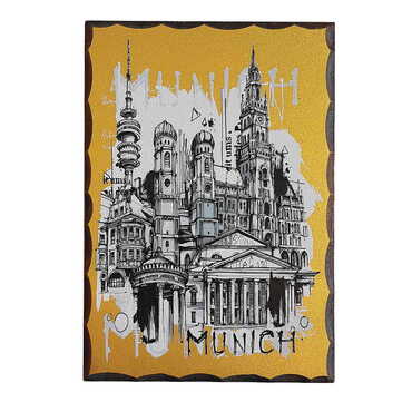 Customazible Printed Wooden Desktop Decor 95x135 mm - Myros