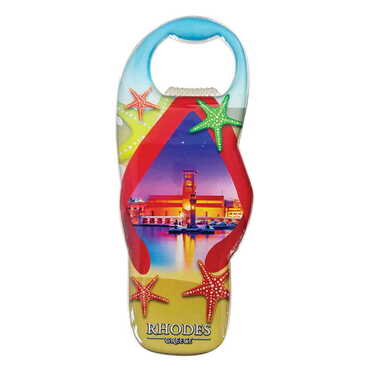 Customazible Slipper Shaped Metal Magnetic Bottle Opener 110x45 mm - Myros
