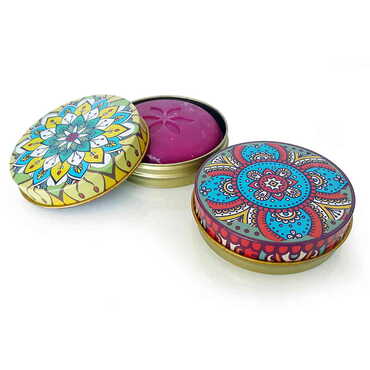 Myros - Customazible Small Round Tin Gift Box 68 mm