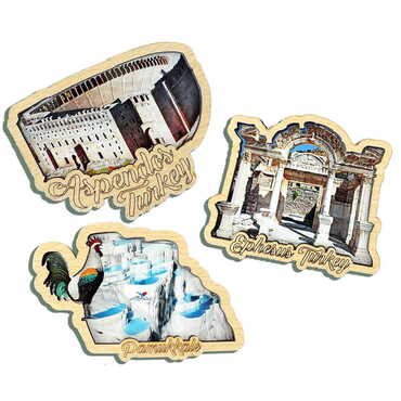 Customazible Wooden Customised Souvenir Fridge Magnet - Myros