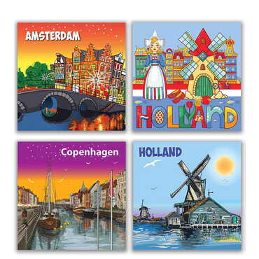 Customazible Wooden Customised Square Travel Coaster 100x100 mm - Myros
