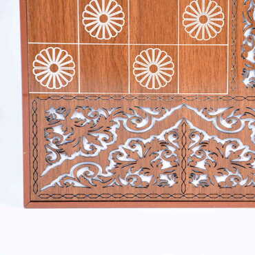 Customised Wooden Engraved Raised Backgammon - Thumbnail