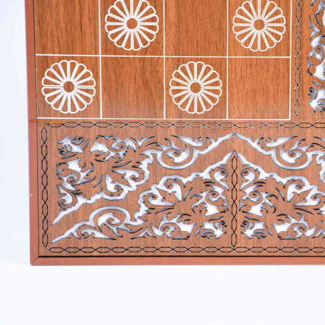 Customised Wooden Engraved Raised Backgammon