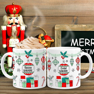 Customizable Name Christmas Ornament Mug - Myros