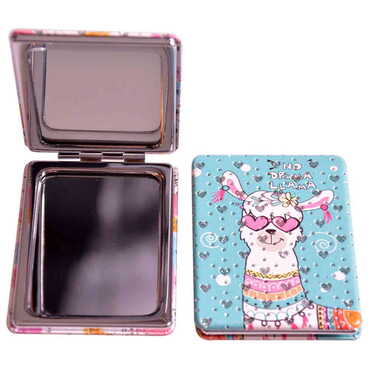 Cute Animals Themed Custom Printed Rectangle Pocket Mirror - Thumbnail