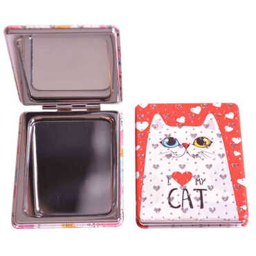 Cute Animals Themed Custom Printed Rectangle Pocket Mirror - Thumbnail