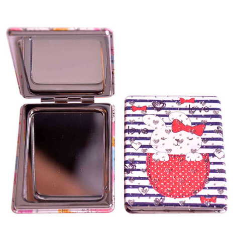 Cute Animals Themed Custom Printed Rectangle Pocket Mirror