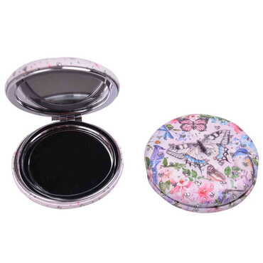 Cute Animals Themed Custom Printed Round Curved Pocket Mirror - Thumbnail