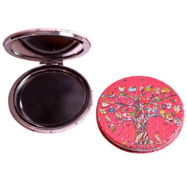 Cute Animals Themed Custom Printed Round Pocket Mirror - Thumbnail