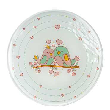 Cute Animals Themed Glass Plate 21 cm - 1