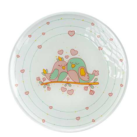 Cute Animals Themed Glass Plate 21 cm - 1