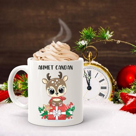 Cute Deer Mug with Customizable Name - 1