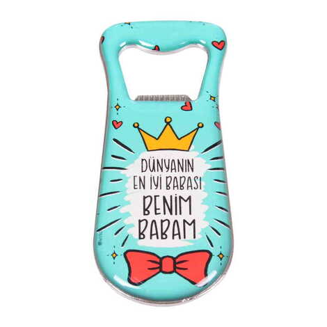 Dad Themed Customizable Metal Magnetic Bottle Opener 95x42 mm - 1