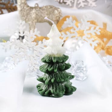 Wavy Pine Tree Candle