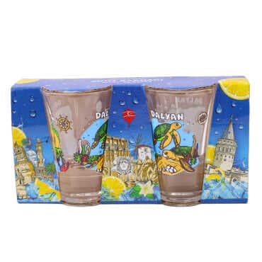 Dalyan Themed Set of Two Shot Glasses