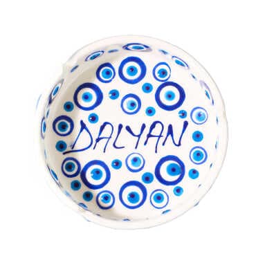 Dalyan Themed Small Pasabahce Ashtray Evil Eye
