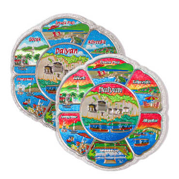 Dalyan Themed Metallic Refrigerator Magnet 70mm - 2