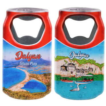 Dalyan Themed Customised UV Printed Coca Cola Bottle Shape Plastic Base Bottle Opener 43x80 mm - 2