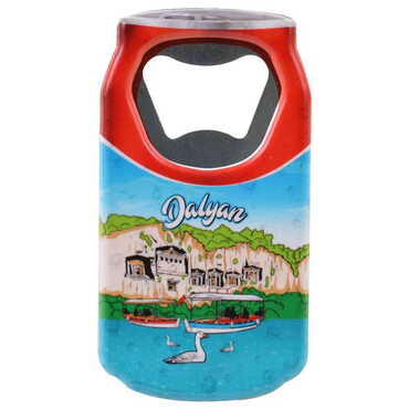 Dalyan Themed Customised UV Printed Coca Cola Bottle Shape Plastic Base Bottle Opener 43x80 mm - 4