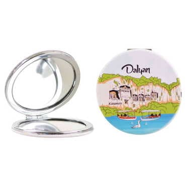 Dalyan Themed Custom Printed Round Pocket Mirror - 3