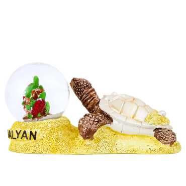 Dalyan Temalı Polyester İncili Caretta Suluküre 45 Mm