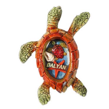 Dalyan Themed Clear Polyester Refrigerator Magnet Plate - 8