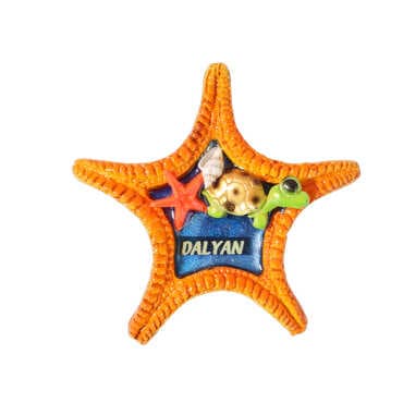 Dalyan Themed Clear Polyester Refrigerator Magnet Plate - 9
