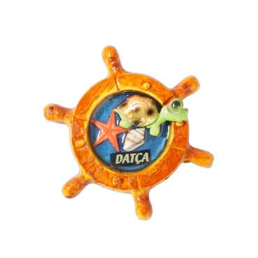 Dalyan Themed Clear Polyester Refrigerator Magnet Plate - 12