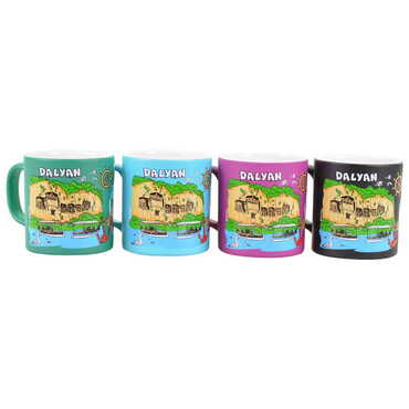 Dalyan Themed Customised Serigraphy Printed Ceramic Mug 82x90 mm - 4