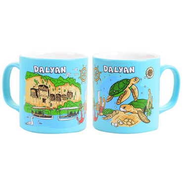 Dalyan Themed Customised Serigraphy Printed Ceramic Mug 82x90 mm - 5