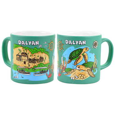 Dalyan Themed Customised Serigraphy Printed Ceramic Mug 82x90 mm - 8