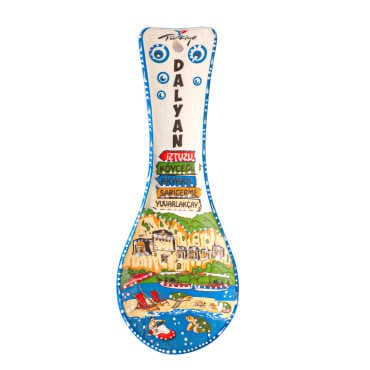 Dalyan Themed Ceramic Screen Print Spoon Rest