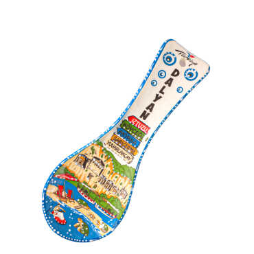 Dalyan Themed Ceramic Screen Print Spoon Rest - Standart - 2