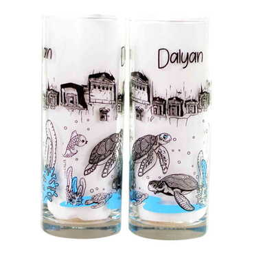 Myros - Dalyan Themed Custom Printed Raki-Ouzo Glass