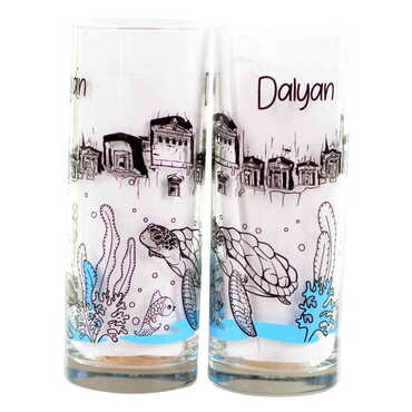 Dalyan Themed Custom Printed Raki-Ouzo Glass - Thumbnail