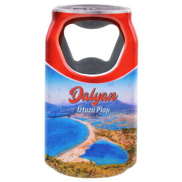 Dalyan Themed Customised UV Printed Coca Cola Bottle Shape Plastic Base Bottle Opener 43x80 mm - Thumbnail