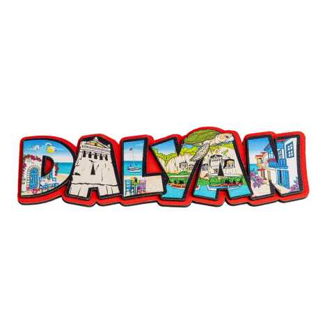 Dalyan Themed UV Printed Text Refrigerator Magnet - 2