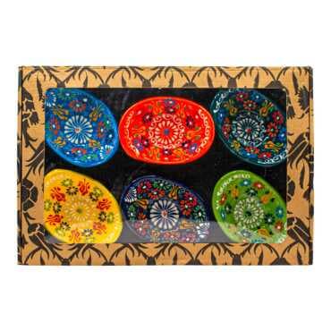 Lace Six Piece Boxed Gondola Snack Bowl Set