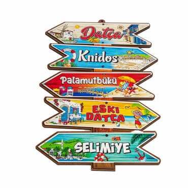 Datça Themed Myros Large Wooden Sign 200x290 mm - Standart - 2
