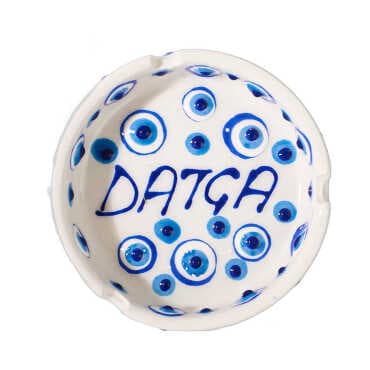 Datça Themed Large Pasabahce Ashtray Evil Eye