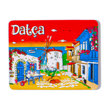 Datça Themed Embossed PVC Refrigerator Magnet 70x90 mm - 2